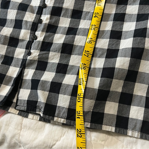 A New Day Gingham Puff Sleeve Blouse L - Picture 7 of 8
